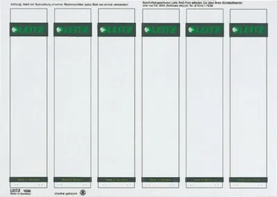 Produktbild von LEITZ Rückenschilder PC-beschriftbar