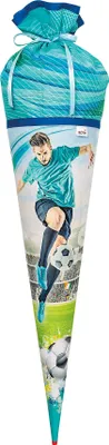 Produktbild von ROTH Schultüte Stoffwunder Fußballstar 70 cm groß rund Stoffschultüte mit Rot(h)-Spitze Zuckertüte Schulanfang