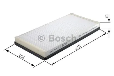 Produktbild von Bosch Filter, Innenraumluft  1 987 432 407