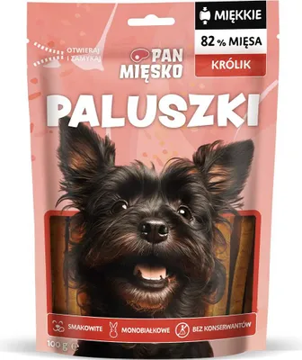 Image de Bâtonnets PAN MIĘSKO Sticks Rabbit - friandise pour chiens - 100 g