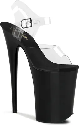 Produktbild von INFINITY-908 Damen Sandale von Pleaser, Transparent Schwarz , EU 35, US 5