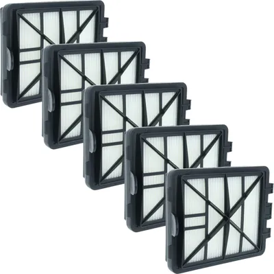 Produktbild von vhbw 5x Staubsaugerfilter kompatibel mit Kärcher VC 6200, VC 6100, VC 6150, VC 6, VC 6250 PET Staubsauger - Abluftfilter (EPA-Filter) Schwarz Weiß