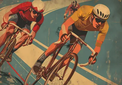 Image de Affiche 66,5 x 46,5 cm Aventure à vélo