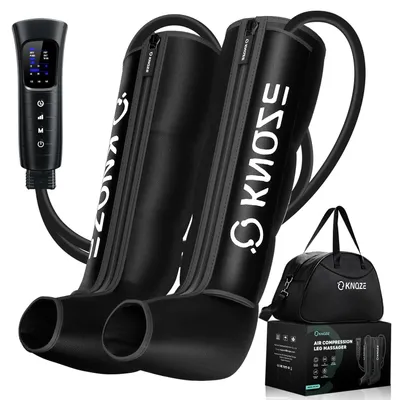 Immagine prodotto di Massaggiatore per gambe a compressione d'aria - 4 zone - 6 modalità e 6 intensità - Con borsa per il trasporto
