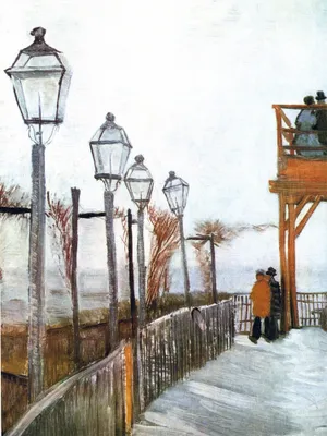 Produktbild von Vincent Van Gogh Kunstdruck Bild - Montmartre Nahe Der Oberen Mühle, 1886 (80 x 60 cm)
