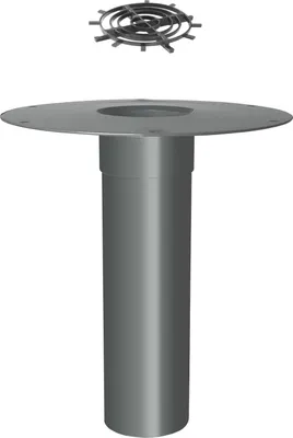 Produktbild von Flachdachablauf mit Flansch aus Hart-PVC und Sieb DN100