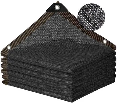 Productafbeelding van Schaduwdoek - 3x4 meter - 90% zonbescherming - privacy scherm - voor kassen - zwart