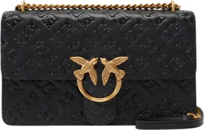 Produktbild von PINKO Umhängetasche Love One Classic DC Shoulderbag Nero - Antique Gold schwarz
