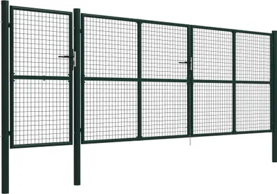 Immagine prodotto di Cancello da giardino in acciaio 500×150 cm verde