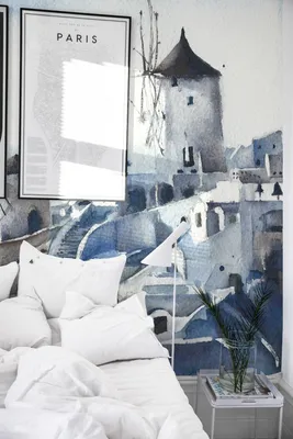 Produktbild von Coloray Fototapete 250x250 cm Latextapete Magicstick - Santorini-Ansicht Islof Griechenland Landschaft