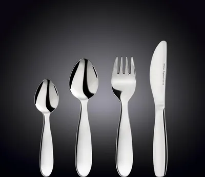 Image de Set de couverts pour enfants Wilmax, 4 pièces, en acier inoxydable WL-999901/4G