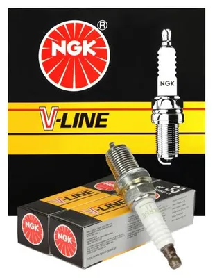 Image de 2 bougies d'allumage BKR5E-11 NGK, référence 6953