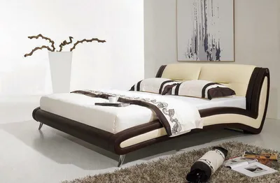 Produktbild von Designer Bett Betten Ehebett Doppelbett Polsterbett Schlafzimmer Lederbett JVmoebel