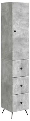Image de Ensemble de Meubles 2 pcs Gris béton 34,5 x 34,5 x 90 cm