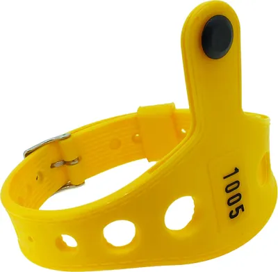 Produktbild von Garderobenband > 100% Kautschuk gelb > Schlüsselband Thermoplastic
