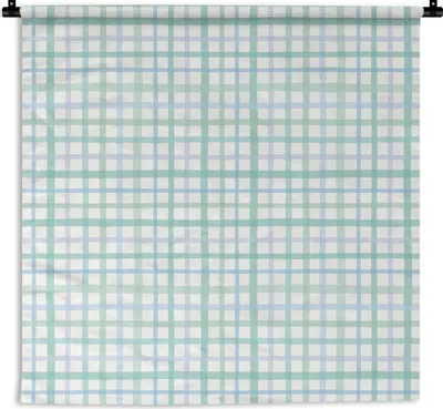 Produktbild von MuchoWow® Wandteppich Wandbehang Pastell - Muster - Blau 120x120 cm Tapisserie Dekoration Wandtuch - Modern - Baumwollgewebe