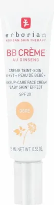 Produktbild von Erborian BB Cream, BB Cream, 15 ml, Unisex, gleicht Imperfektionen aus, Feuchtigkeitsspendend, Aufpolsterung, Weichmachend, Doré, Beige