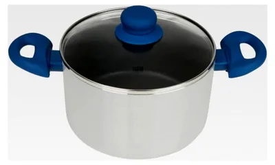 Produktbild von Antihaft-Kochtopf mit Glasdeckel und Öldosiersystem, 20 cm, 3500 ml – Gepresstes Aluminium, für alle Herdarten einschließlich Induktion, spülmaschinengeeignet