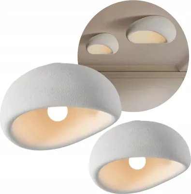 Immagine prodotto di Moderna lampada da soffitto, bianca, 50 cm x 40 cm, 12 W, design neutro.