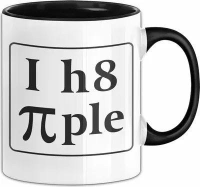 Produktbild von I H8 Piple I Hate People Ich Hasse Menschen Nerd Tasse Geschenk Physiker Mathematiker (Schwarz)