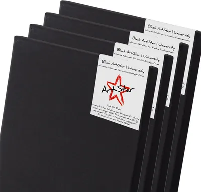 Produktbild von 4 ART-STAR UNIVERSITY BLACK LEINWÄNDE 50x70 cm | bespannte Keilrahmen