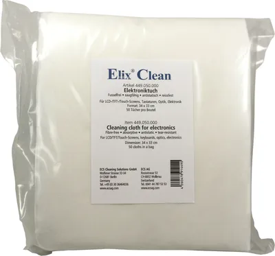 Produktbild von Elix Reinigungstuch ElixClean 449.050.000 34x33cm trocken 50St.