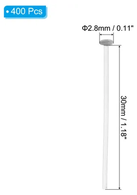 Produktbild von 1,18x0,12" Aluminium Kronleuchter Verbindungsstifte, 400 Stš¹ck Kronleuchter Kristallclips zur Befestigung von Kristallteilen, Kronleuchter Ersatzteile, Silber