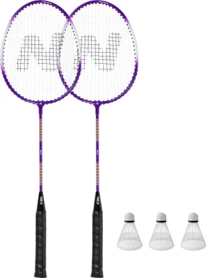 Immagine prodotto di Nrz2053 Set Alluminio / Badminton 2 Racchette + 3 Navette + Copertura Nils