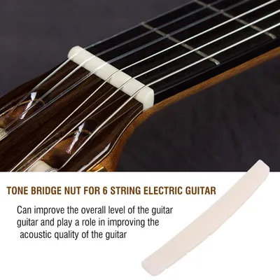 Produktbild von 2 Stück Tonsteg-Sattel für 6-saitige E-Gitarren, Ersatzteilzubehör