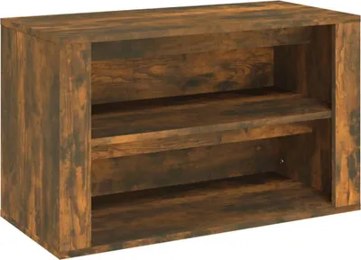 Obrázek produktu pro vidaXL Stojan na boty kouřový dub 75x35x45 cm odvozený výrobek ze dřeva