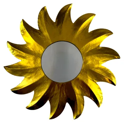 Produktbild von Deko-Spiegel GOLDEN Sun, Holz, Verschiedene Größen wählbar, Wandschmuck (30 cm)