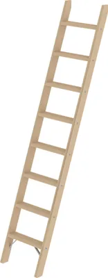 Produktbild von Stufen-Anlegeleiter Holz ohne Traverse 8 Stufen