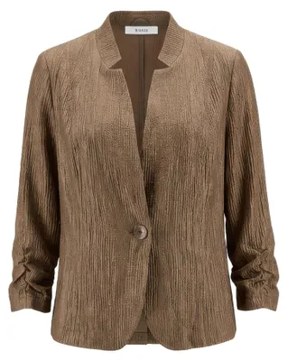 Produktbild von Bianca Blazer LISET mit 1-Knopf-Verschluss, Stehkragen und 3/4-Ärmeln, leicht tailliert, coconut, Größe 42