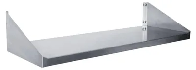 Wandbord 1,4 x 0,3 m Edelstahl, hängende Ablage, 1 Konsole