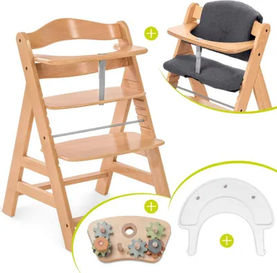 Produktbild von Hauck Hochstuhl Alpha Plus Natur im Sparset