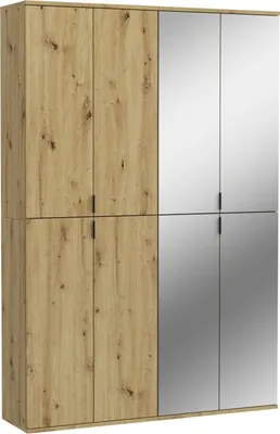 Productafbeelding van Kast met 8 deuren en 4 spiegels - Licht eiken - BODITE