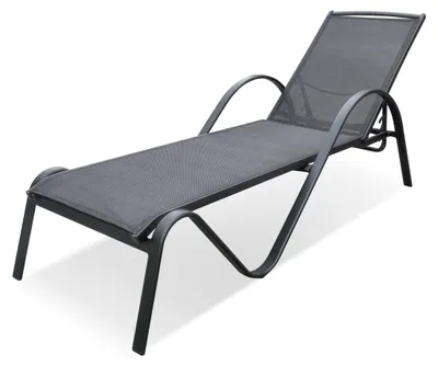 Image de Bain de soleil en aluminium Noir SUNSET