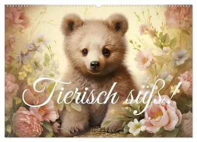 Produktbild von Tierisch süß! (Wandkalender 2027 DIN A2 quer), CALVENDO Monatskalender