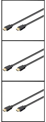 Immagine prodotto di Set di 3 cavi HDMI ad alta velocità, lunghezza 1 metro