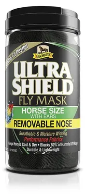 Zdjęcie produktu dla Absorbine Ultrashield – maska przeciwko owadom z ochroną nosa i uszu, czarna, pełna