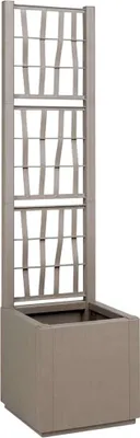Obrázok produktu pre Záhradný kvetináč s trellis Svetlohnedá 36 x 36 x 140 cm PP