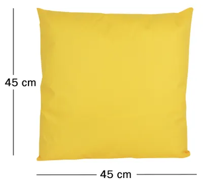 Produktbild von JACK 1x 45x45cm Outdoor Lounge Kissen Dekokissen inkl. Füllung Wasserabweisend Sitzkissen Garten Stuhl Lotus Effekt, Farbe:Gelb