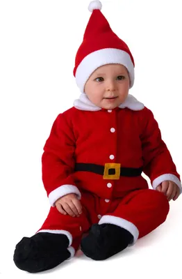Immagine prodotto di Costume da Babbo Natale per bambino Costume di Natale rosso e bianco - 86 (12-18 mesi)