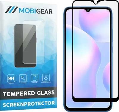 Produktbild von Mobigear Premium  Xiaomi Redmi 9A Panzerglas Gehärtetes Glas Displayschutz - Hüllenfreundlich - Schwarz
