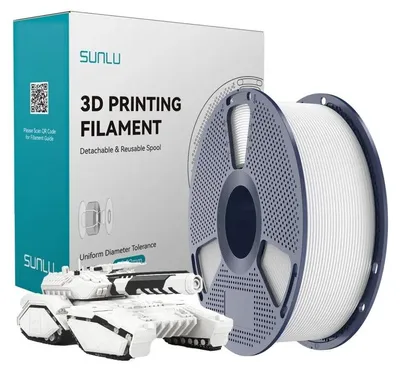 Obrázok produktu pre PLA filament – vlákno pre 3D tlač – 1 kg – 1,75 mm – tolerancia ±0,02 mm – 330 metrov – biela farba