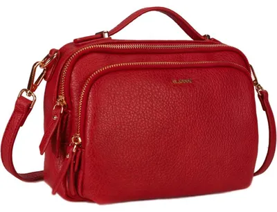 Productafbeelding van Dameshandtas, rood, van Polyurethanleer, klein formaat, 23,7 x 5,4 x 16,7 cm