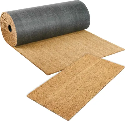 Produktbild von Kokosmatte Meterware Naturfaser Schmutzfangmatte 3 Stärken 14mm 100x30cm Braun Fußmatte