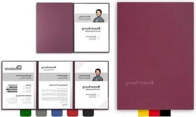 Produktbild von Famanu Präsentationsmappen Bordeaux mit Reliefdruck - 5 Stück