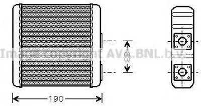 Produktbild von PRASCO DN6133 Wärmetauscher Innenraumheizung Kühler für NISSAN MICRA II (K11) ALMERA I Hatchback (N15) MICRA I (K10) Sunny III Schrägheck (N14)