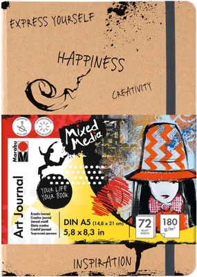 Zdjęcie produktu dla Marabu 1612000000100, Matowy, Podkładka z papieru artystycznego, 180 g/m², 72 ark.